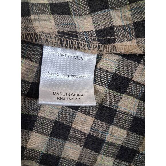 Princess polly womens size 8 long maxi dress gingham plaid brown square neck - Picture 7 of 9